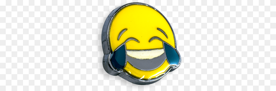 Crying Laughing Pin King Smiley, Helmet Free Png