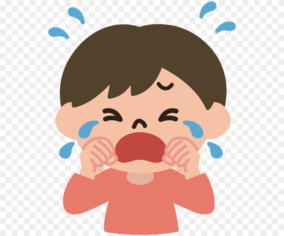 Crying Male Crying Clipart, Baby, Person, Face, Head Free Png Download