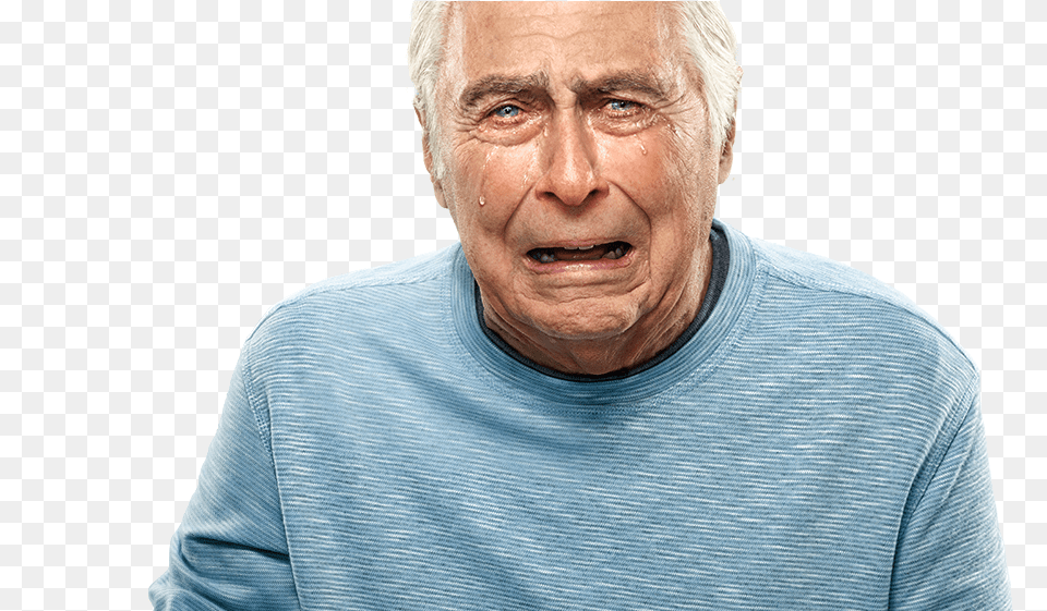 Crying Male Patient With Pseudobulbar Affect Crying Old Person, Adult, Portrait, Photography, Man Free Png Download