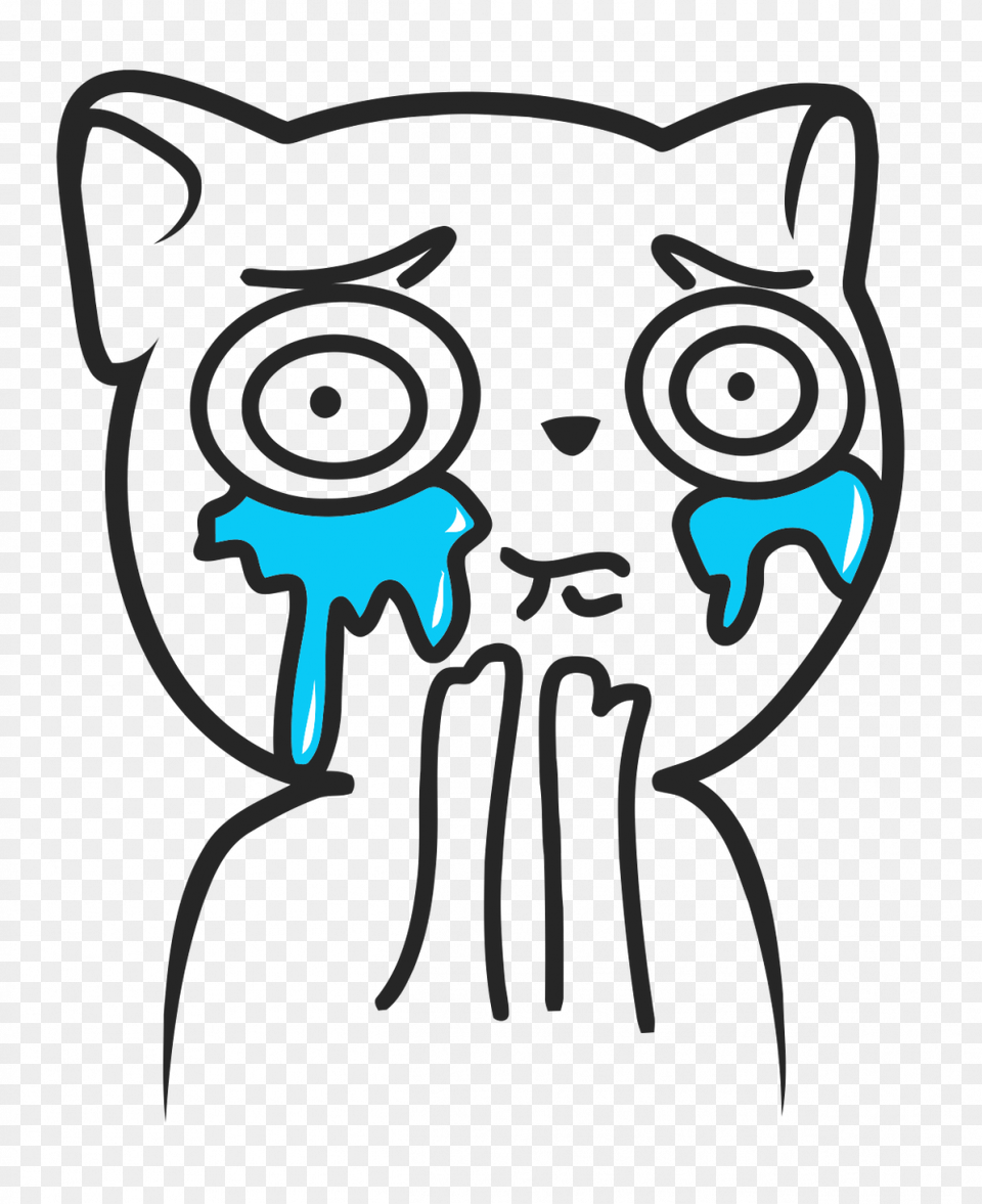 Crying Meme Face Cute, Art, Smoke Pipe Png Image