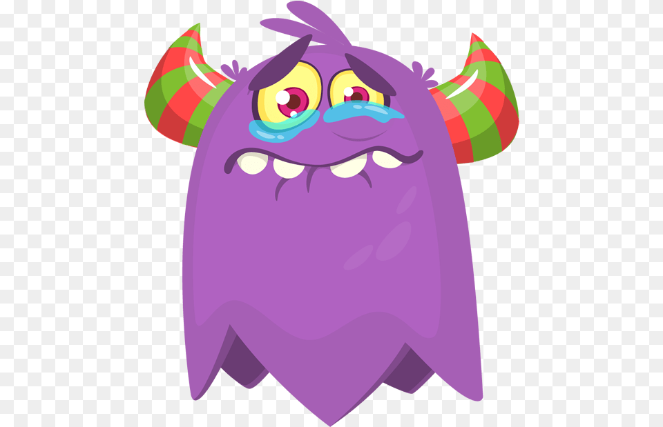 Crying Monster Cute Cartoon Monsters, Purple, Animal, Mammal, Pig Free Transparent Png