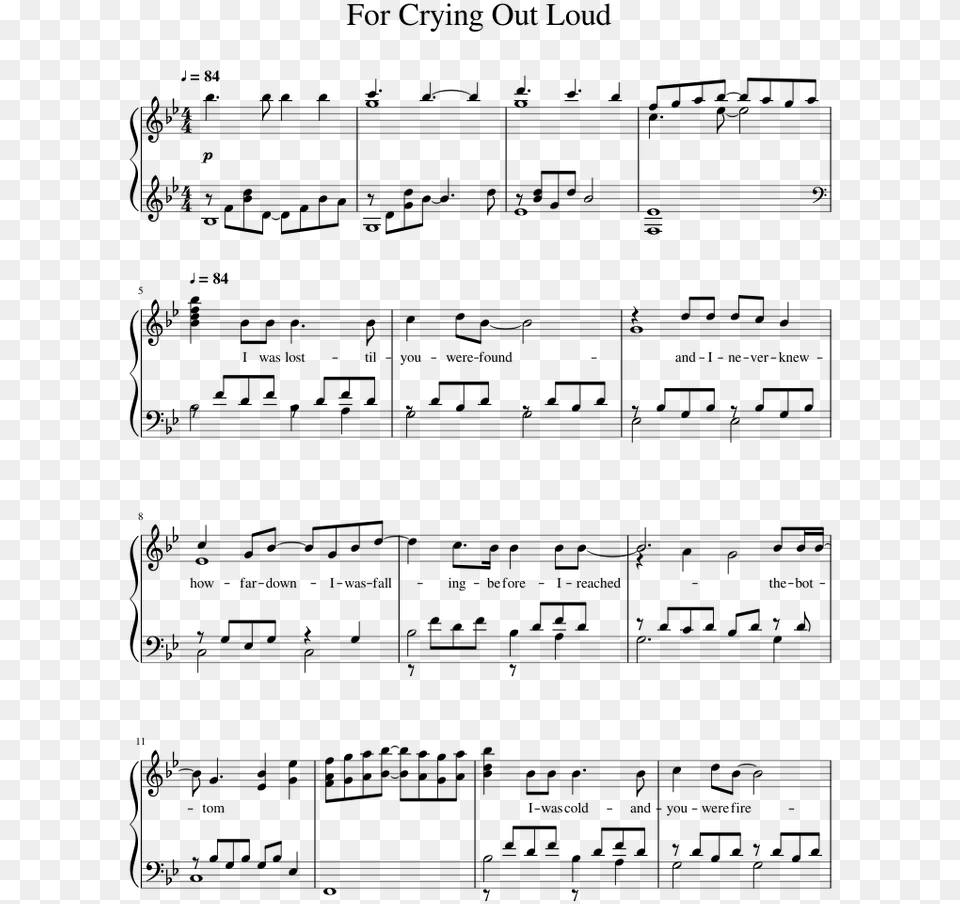 Crying Out Loud Sheet Music, Gray Png