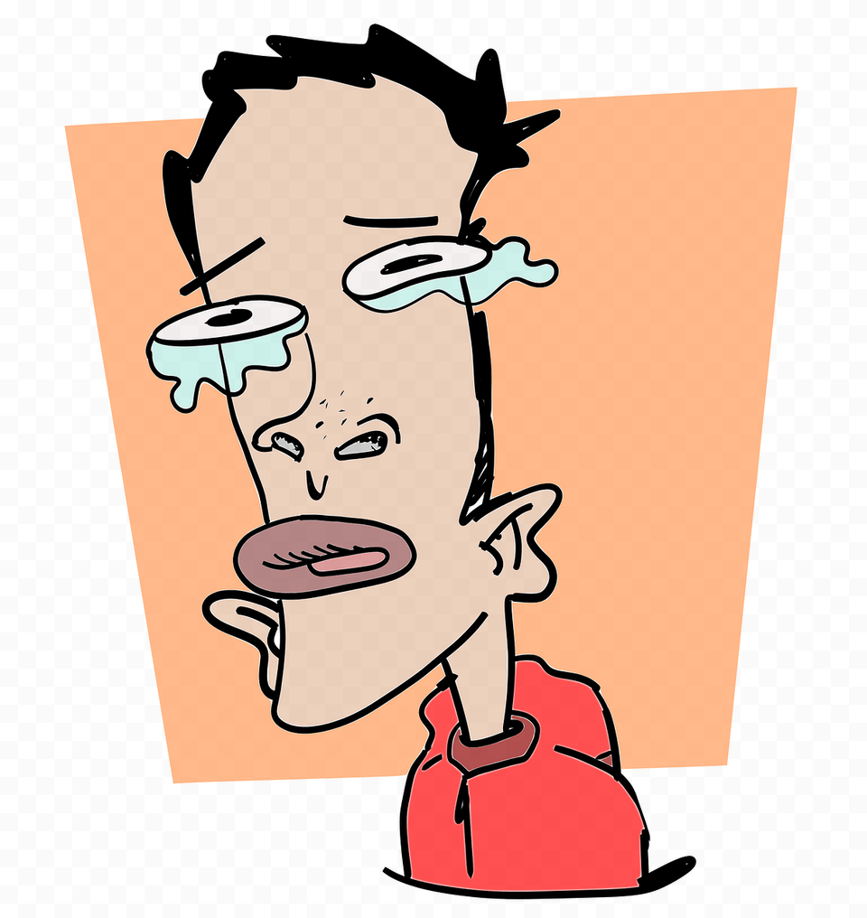 Crying Sad Dengue Fever Clip Art, Cartoon, Person, Face, Head Free Png Download