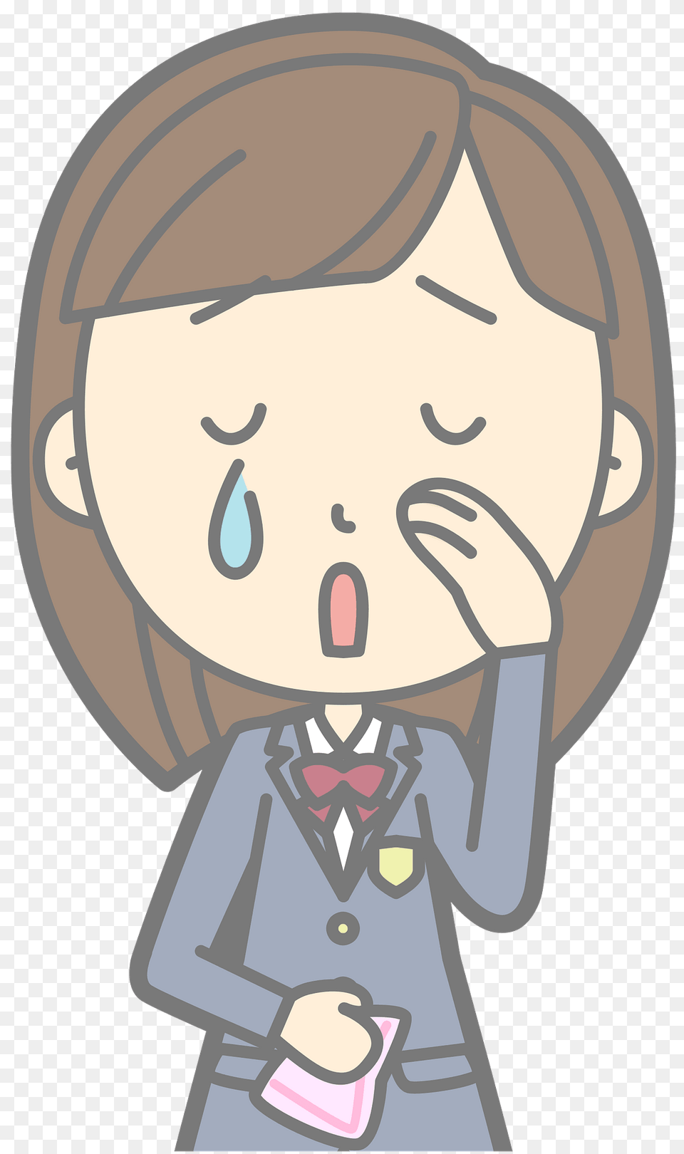 Crying School Girl Clipart, Book, Comics, Publication, Photography Png