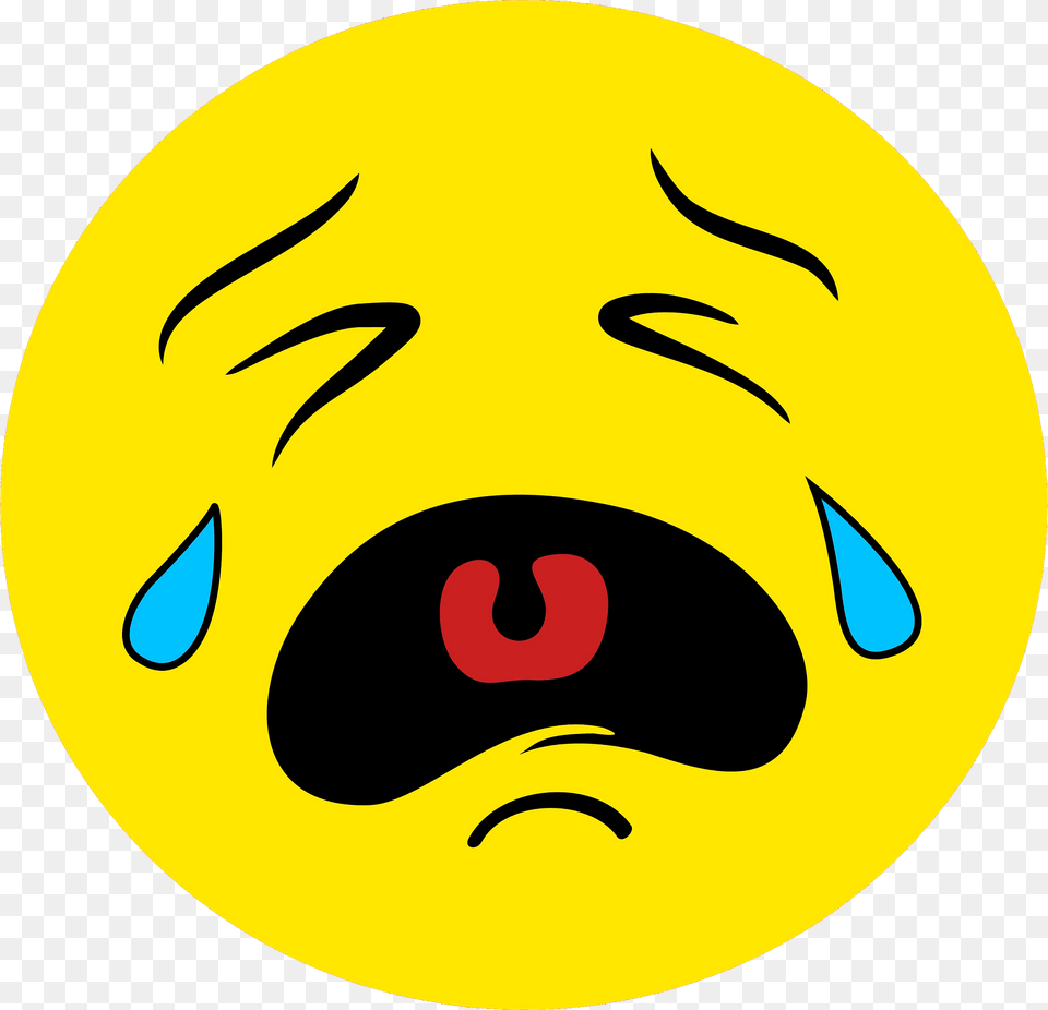 Crying Smiley Clipart, Head, Person, Face, Logo Png Image