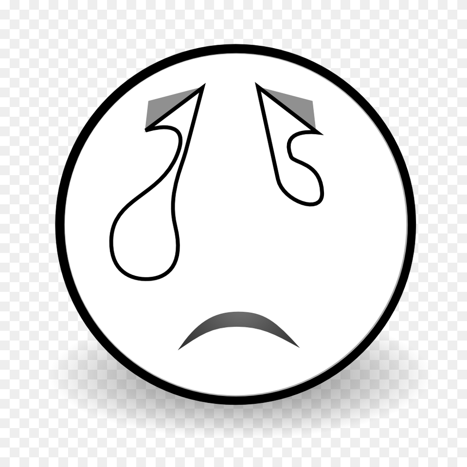 Crying Smiley Face Clip Art, Stencil, Symbol, Logo, Astronomy Free Png Download