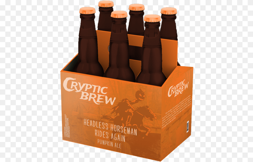Cryptic Brew Six Pack Label Mock Up V8 Mockup, Alcohol, Beer, Beer Bottle, Beverage Free Transparent Png