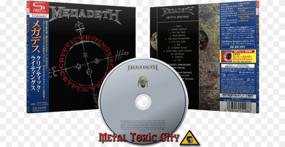 Cryptic Writings Megadeth Shm Cd, Disk, Dvd Free Png Download