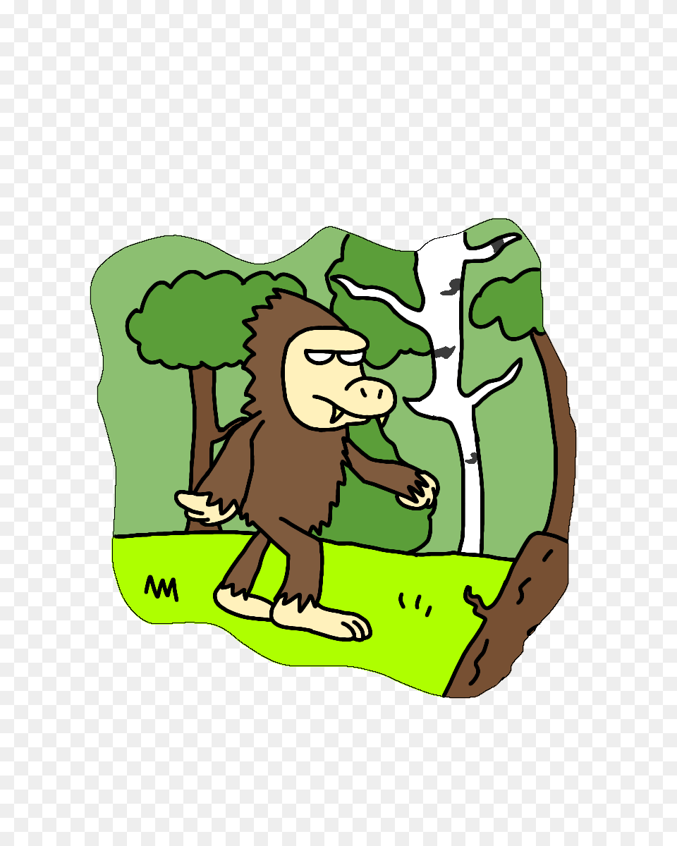 Cryptid In Action Big Foot, Cartoon, Baby, Person, Face Png Image