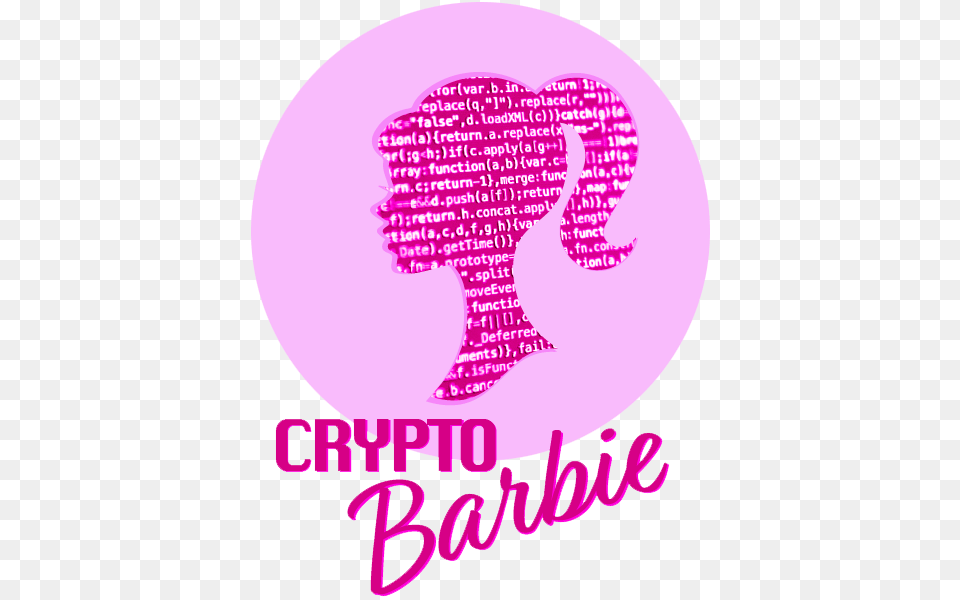 Cryptobarbie Poster, Logo, Disk, Text Free Transparent Png