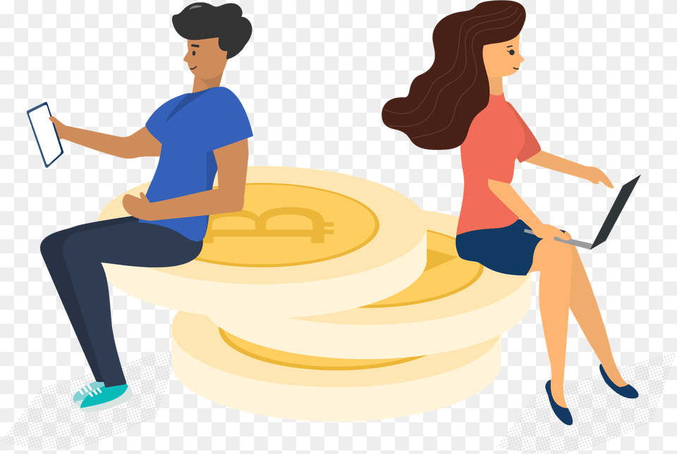 Cryptocurrency Illustration Adult, Person, Man, Male Free Transparent Png