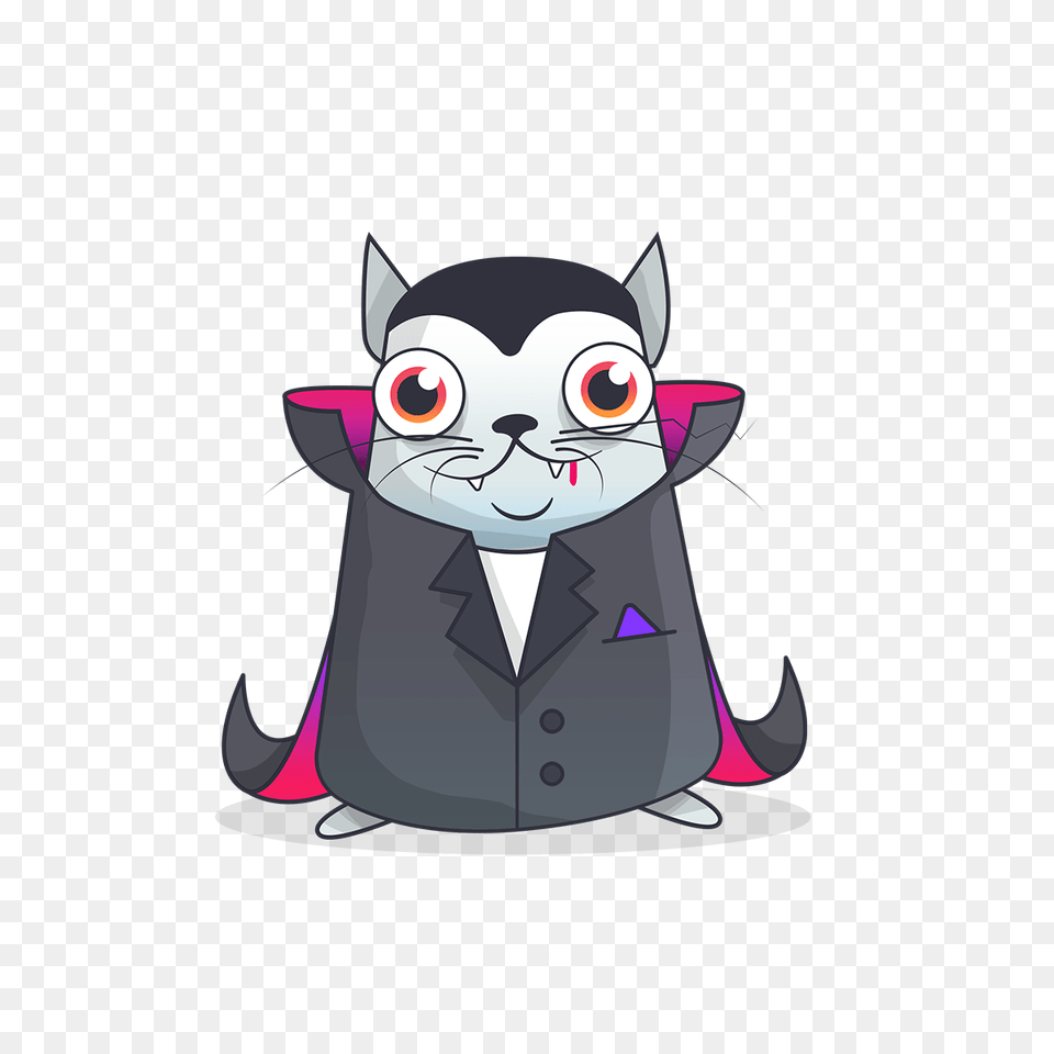 Cryptokitty Dracula Vampire, Cartoon, Face, Head, Person Png