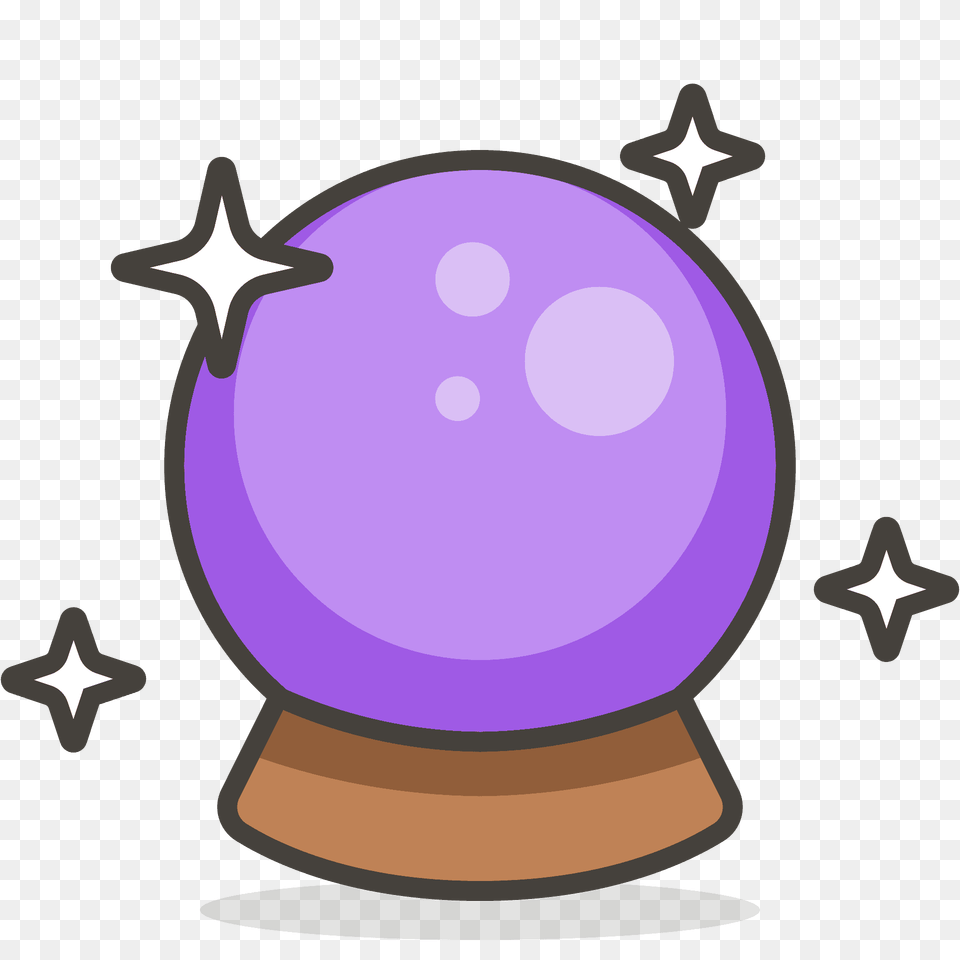 Crystal Ball Emoji Clipart, Purple, Sphere, Lighting Free Png