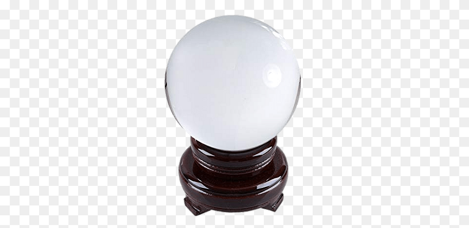 Crystal Ball On Wooden Base, Sphere, Light, Art, Porcelain Png Image