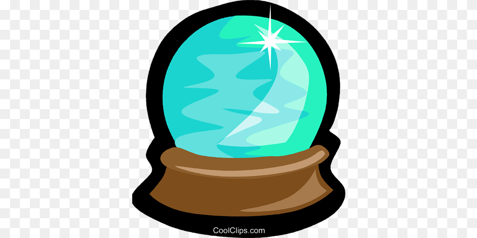 Crystal Ball Royalty Free Vector Clip Art Illustration, Light, Turquoise, Nature, Night Png