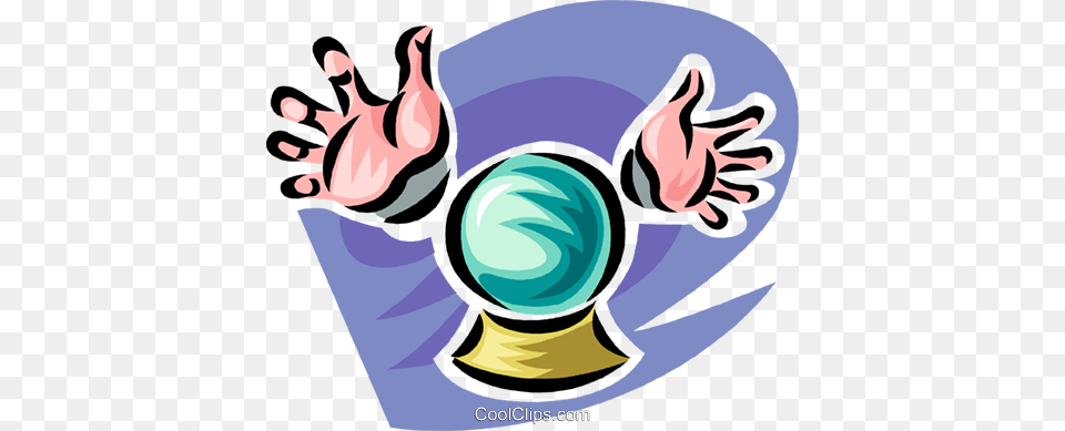 Crystal Ball Royalty Vector Clip Art Illustration, Sphere, Body Part, Hand, Person Free Png Download