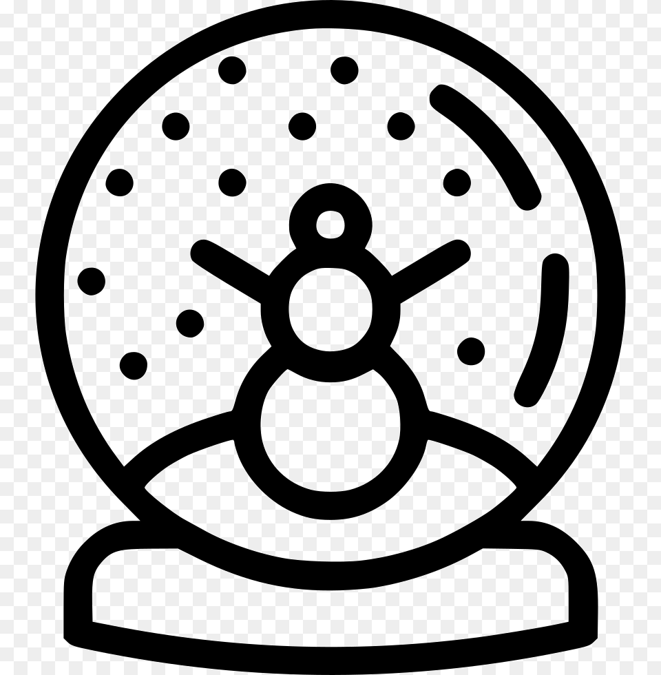 Crystal Ball Snow Snowman Xmas Gift, Stencil, Nature, Outdoors, Winter Free Png Download
