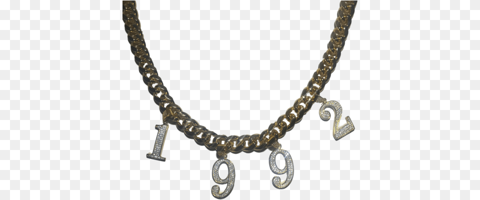 Crystal Birth Year Cuban Link Necklace Gold Svart Halskedja Herr, Accessories, Diamond, Gemstone, Jewelry Free Transparent Png