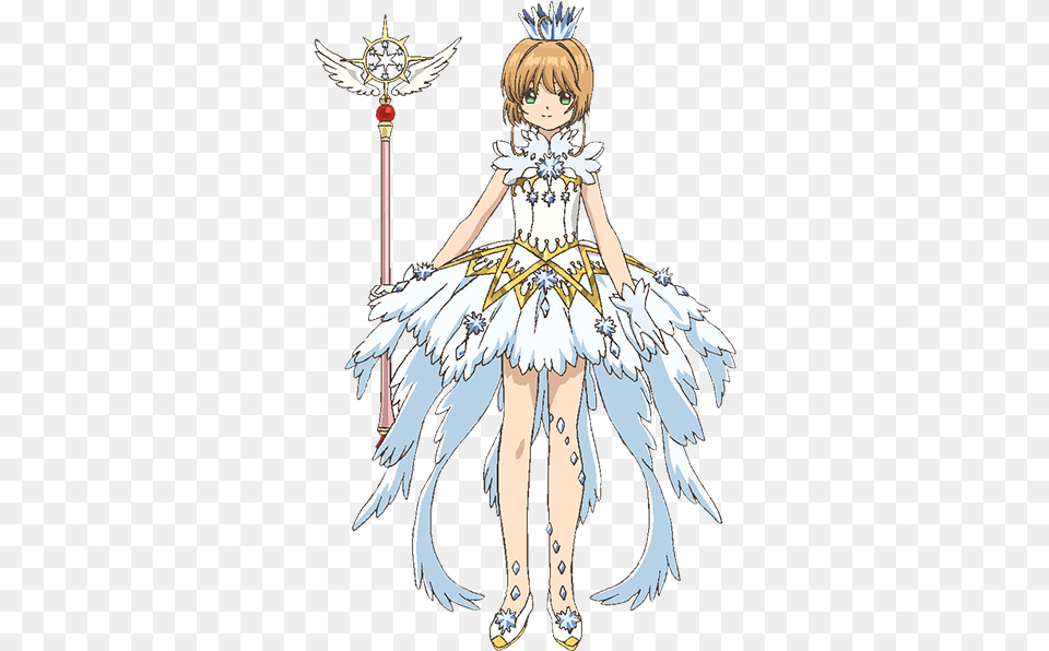 Crystal Feather Dress Cardcaptor Sakura Clear Card Cosplay, Book, Comics, Publication, Person Free Transparent Png