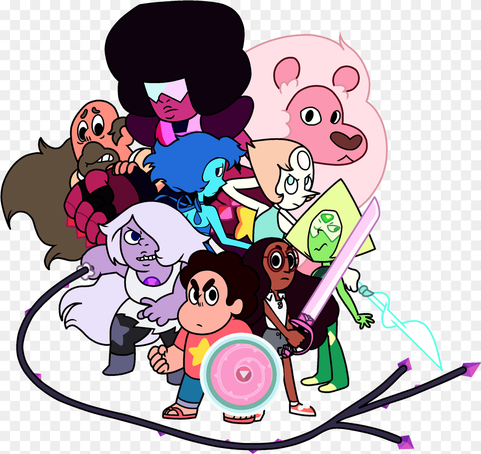 Crystal Gems And Their Allies, Art, Graphics, Baby, Person Free Png Download