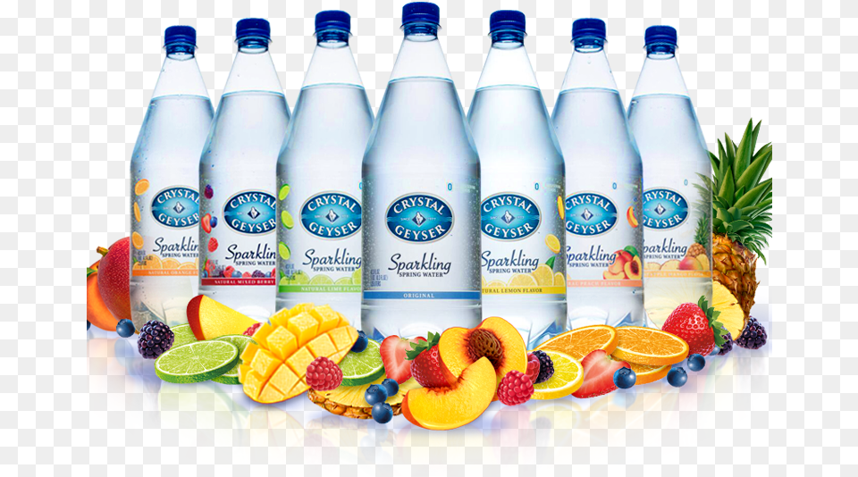 Crystal Geyser Sparkling Water Flavors, Bottle, Food, Fruit, Produce Png Image