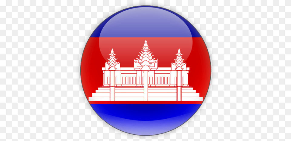 Crystal Glossy Round Graphics Flag Of Cambodia Cambodia Flag Icon, Sphere Free Png Download