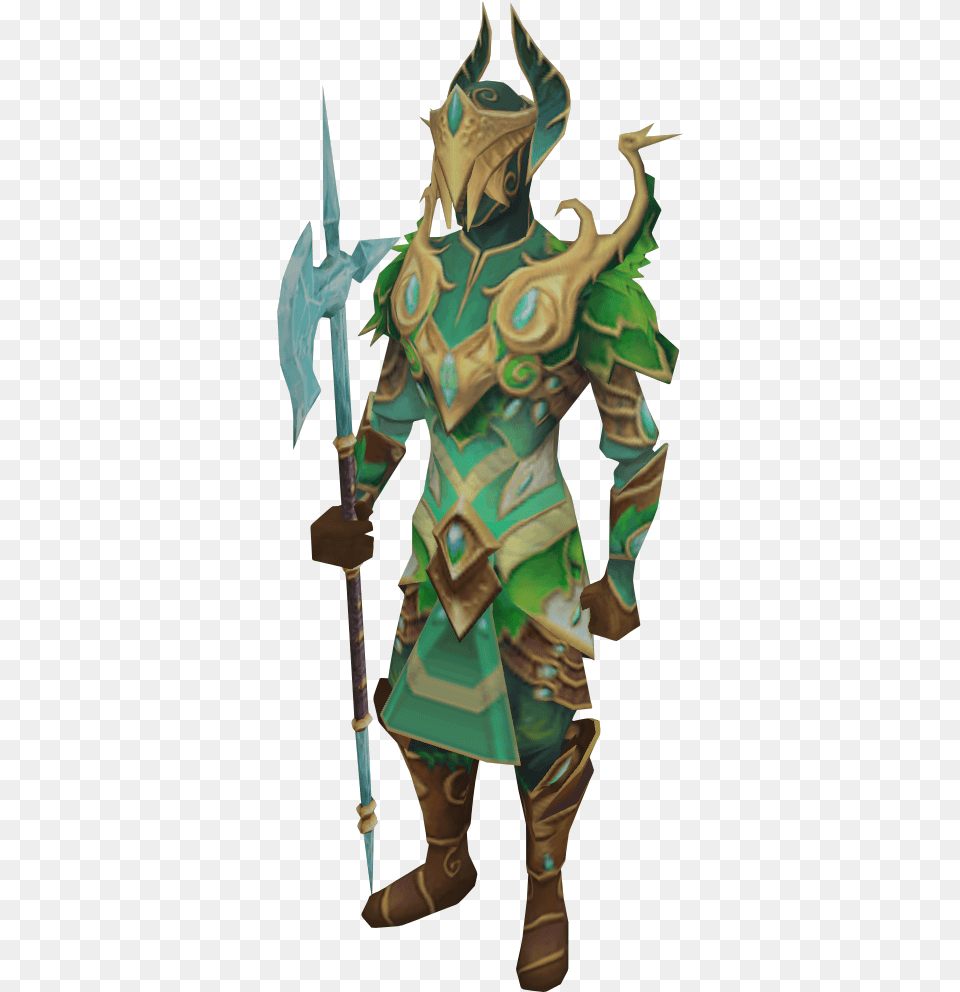 Crystal Halberd Elf Guard, Clothing, Costume, Person, Weapon Png Image
