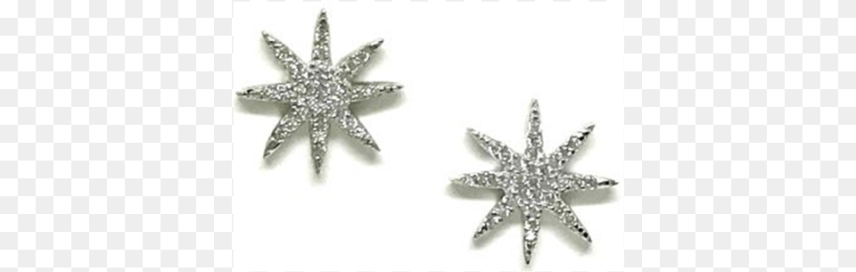 Crystal Pave Starburst Stud Earring, Accessories, Jewelry, Gemstone, Diamond Free Transparent Png