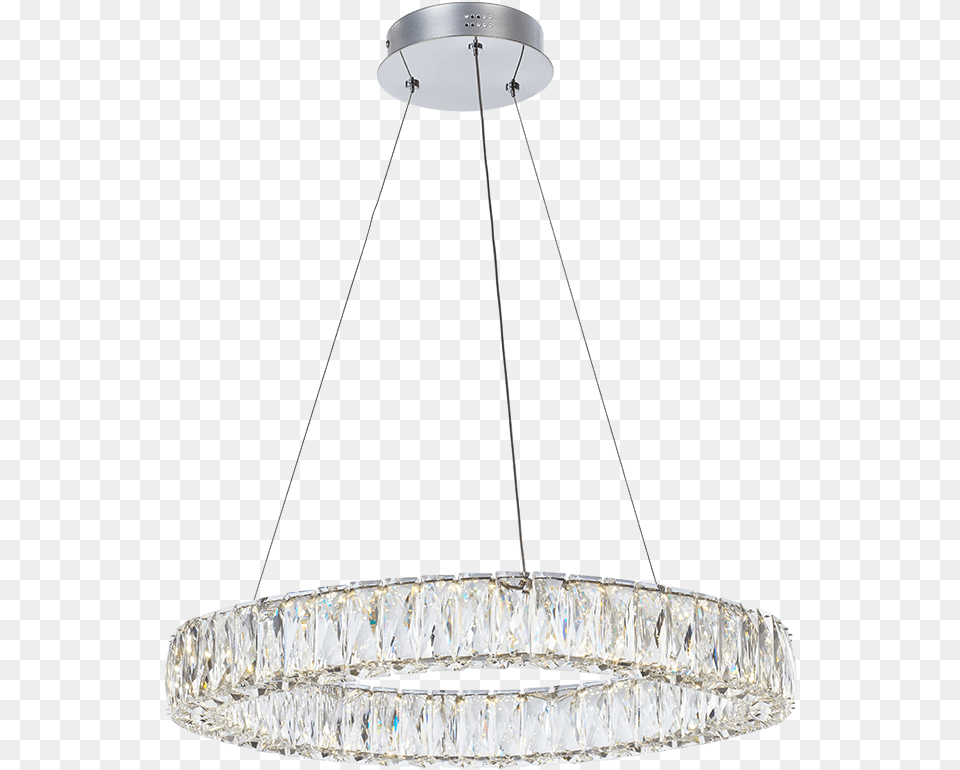 Crystal Ring 1 Light Adjustable Pendant Hoop Crystal Pendant Light, Chandelier, Lamp, Ceiling Light Png