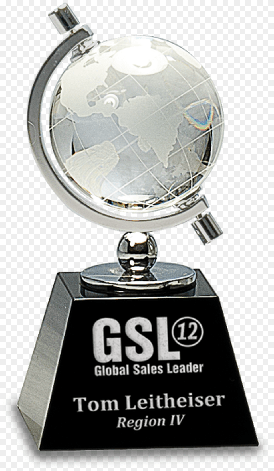 Crystal Spinning Globe On Black Crystal Base Globe, Astronomy, Outer Space, Wristwatch, Trophy Free Transparent Png