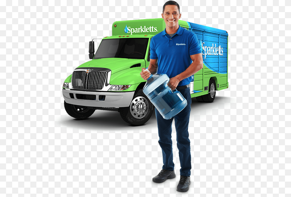 Crystal Springs Water Truck, Adult, Male, Man, Person Free Transparent Png