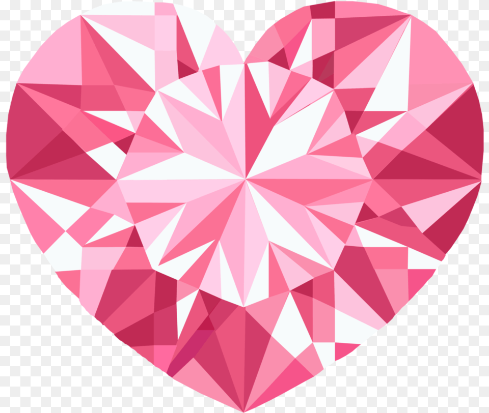 Crystal Vector Watercolor Pink Crystal Heart, Accessories, Diamond, Gemstone, Jewelry Png