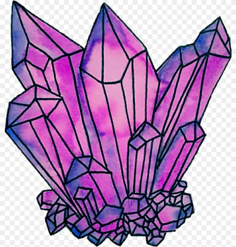 Crystals Sticker Challenge, Purple, Crystal, Art, Accessories Png Image
