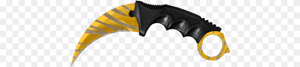 Cs Go Karambit Tiger Tooth Csgo Tiger Tooth, Blade, Dagger, Knife, Weapon Free Png Download