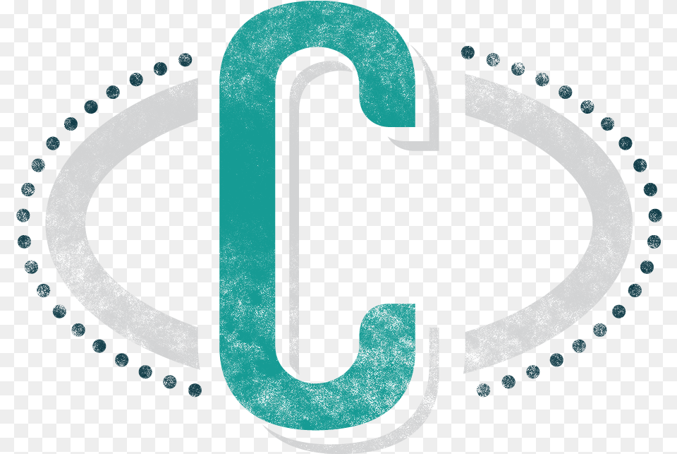 Cs Monogram Color1 Distressed Dotted Oval Frame Free Transparent Png
