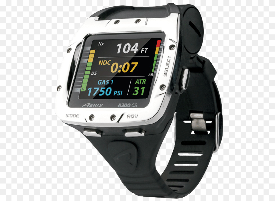 Cs Oled Colour Dive Computer Icon Dual Tank Bluetooth Controlled Combat Tanks, Wristwatch, Person, Arm, Electronics Png