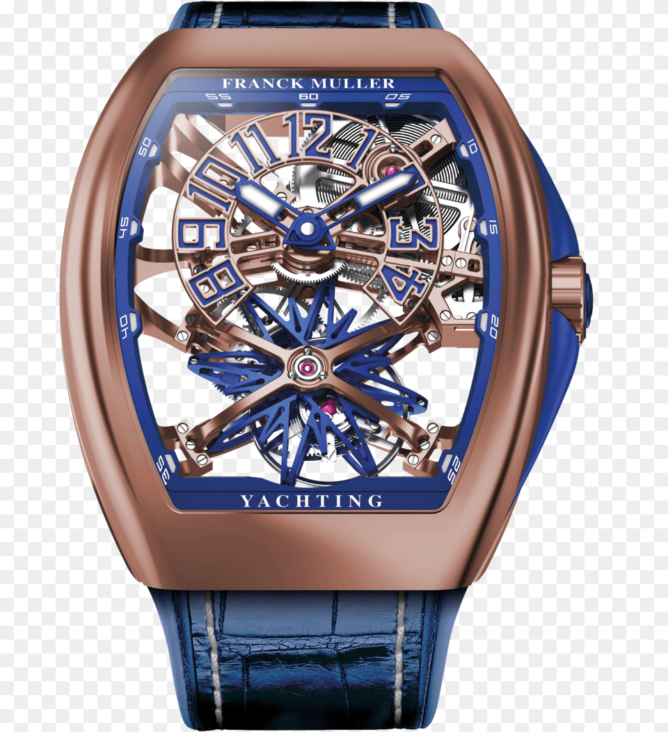 Cs Sqt 5n Franck Muller Vanguard Yachting Skeleton, Arm, Body Part, Person, Wristwatch Free Png Download