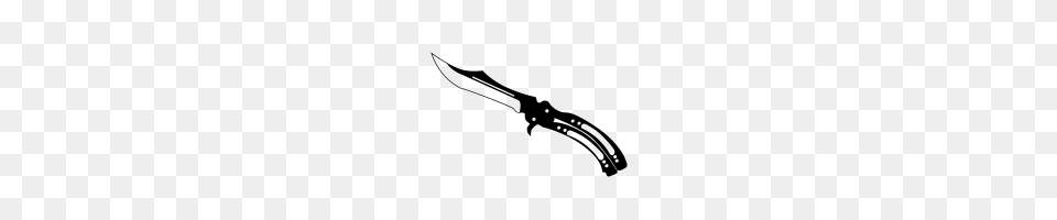Csgo Butterfly Knife Image, Gray Free Png