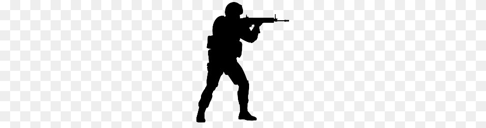 Csgo Soldier, Firearm, Gun, Rifle, Silhouette Png