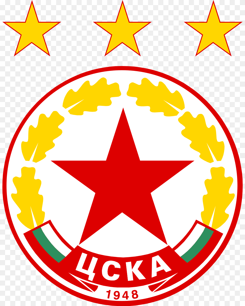 Csk Logo Hd Cska Sofia Logo, Star Symbol, Symbol, Emblem, Person Png