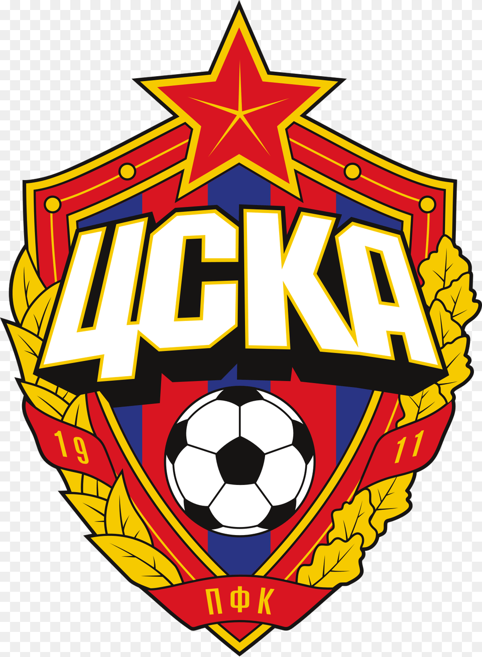 Cska Moscow Logo, Badge, Symbol, Football, Soccer Png