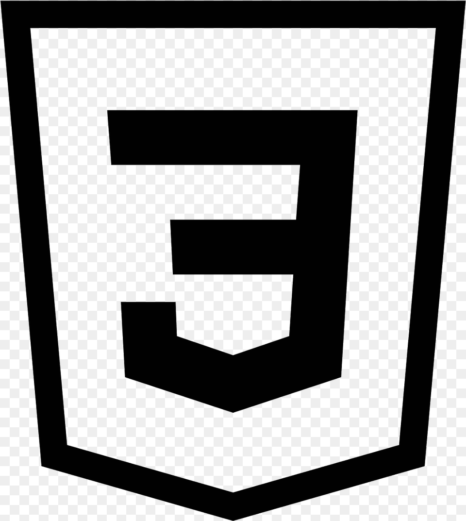 Css Logo Black And White, Gray Free Png
