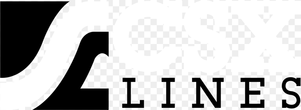 Csx Lines Logo Black And White Black And White, Text, Number, Symbol Png Image