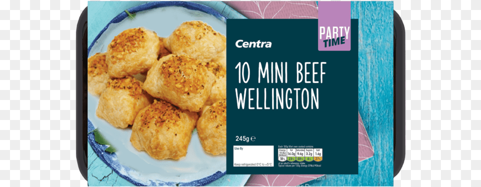 Ct Frozen Party Food 10 Mini Beef Wellington Bread, Fried Chicken, Nuggets, Business Card, Paper Free Png