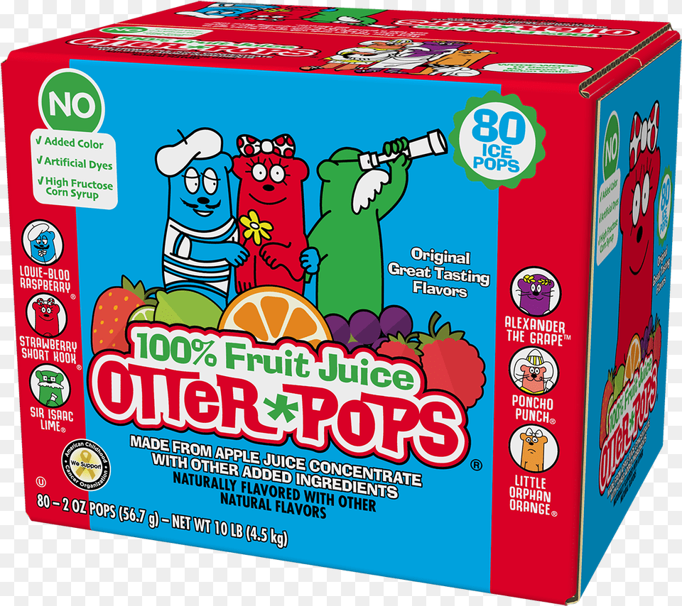 Ct2 Oz 100 Fruit Juice Colorless Ice Pops Otter Pops Organic, Person, Baby, Food, Sweets Free Png Download