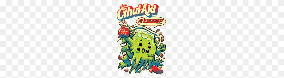 Cthul Aid Cthulhu Kool Aid Shirt Teefury Wish List, Book, Comics, Publication, Food Png Image