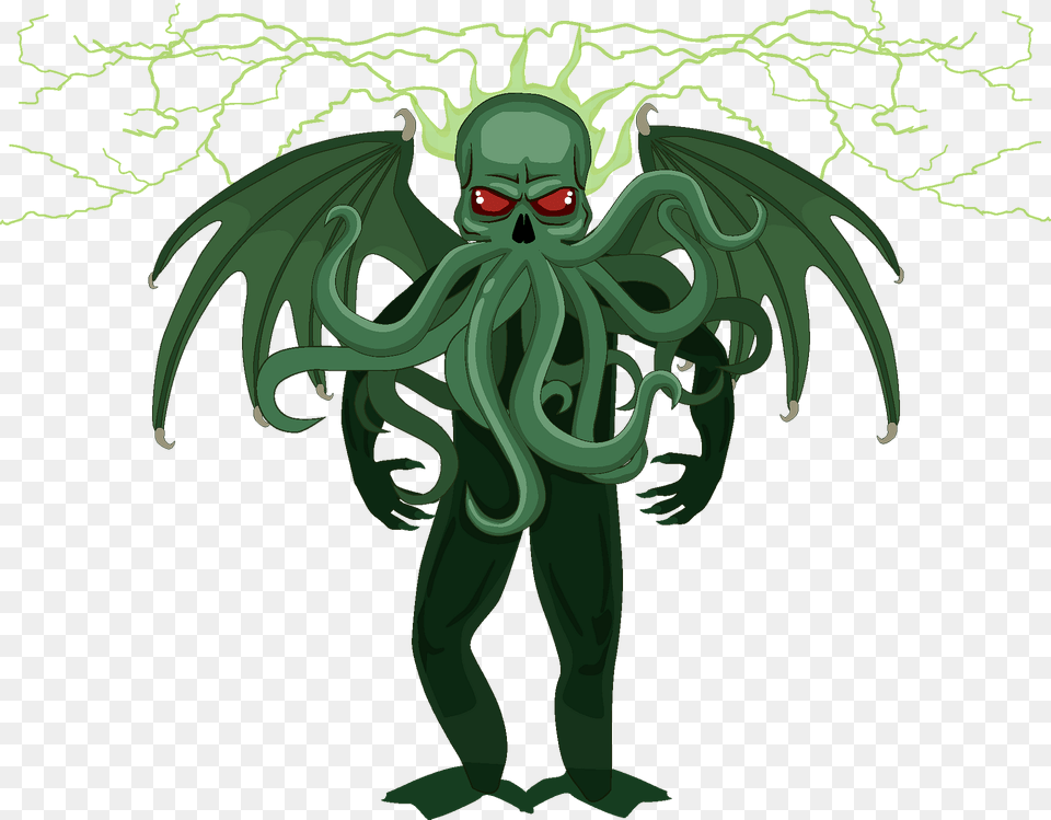 Cthulhu Clipart, Green, Alien, Person, Plant Free Png Download