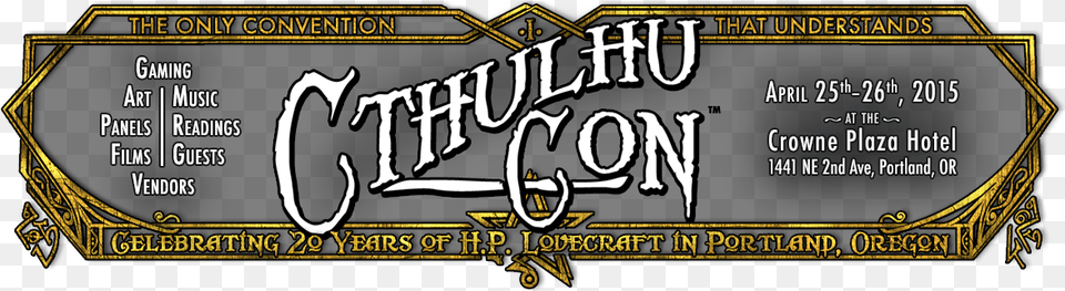 Cthulhu Con, Text, Machine, Wheel Free Png Download