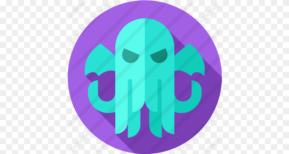 Cthulhu Halloween Icons Cthulhu Icon, Logo, Purple, Disk, Art Free Png Download