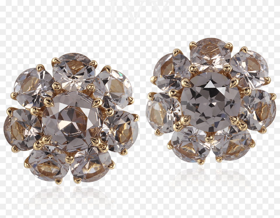 Cts Malaia Garnet Set In 18k Yellow Gold, Accessories, Diamond, Earring, Gemstone Free Png